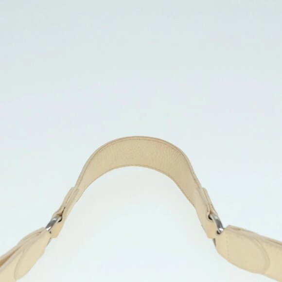 Salvatore Ferragamo Gancini Shoulder Bag Leather White Silver Auth - Picture 10 of 16